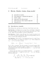 8 Blocks, Markov Chains, Ising Model