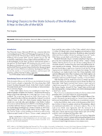Bringing Classics to the State Schools of the Midlands: a Year in the Life of the WCN