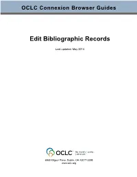 Edit Bibliographic Records