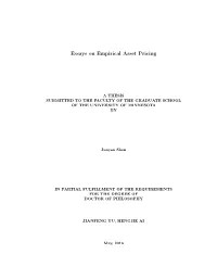 Essays on Empirical Asset Pricing