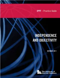 Independence and Objectivity