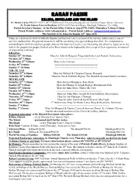 Parish Newsletter 24Th June 2018