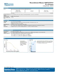 Recombinant Mouse IGSF2/CD101 Fc Chimera Catalog Number: 3368-CD