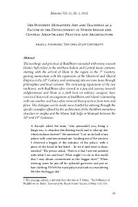 The Buddhist Monastery, Art and Teachings As a Factor in the Development of North Indian and Central Asian Islamic Practice and Architecture