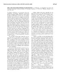 The Case for Mars Subsurface Exploration