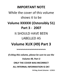 Volume XLIX (49) Part 3