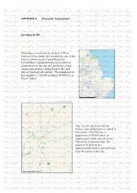 APPENDIX a Character Assessment Location in UK Nettleham Is
