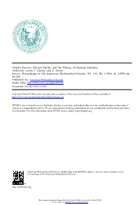Charles Darwin, Edward Blyth, and the Theory of Natural Selection Author(S): Loren C