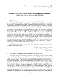 Different Approaches in Post-Seismic Rebuilding of Urban Fabric: Venzone, S