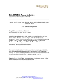 GOLDSMITHS Research Online Conference Or Workshop Item (Refereed)