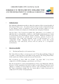 Greater Taree City Council, N.S.W. Submission to the Inquiry Into Infrastructure and the Development of Australia’S Regional Areas