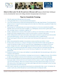 Pace University Sensitivity Training Tips