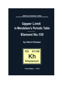 Upper Limit in Mendeleev's Periodic Table Element No.155