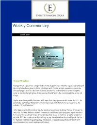 Weekly Commentary