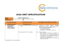 2020 Unit Specification