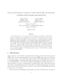 On the Polyhedrality of Closures of Multi-Branch Split Sets and Other Polyhedra with Bounded Max-Facet-Width