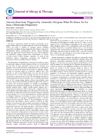 Adverse Reactions Triggered by Amaranth Allergens-What We Know