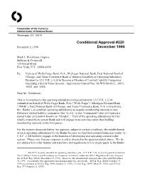 Conditional Approval #220 December 1996