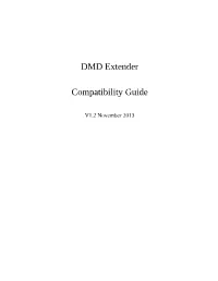 DMD Extender Compatibility Guide