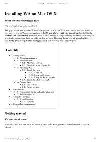 Installing WA on Mac OS X - Worms Knowledge Base