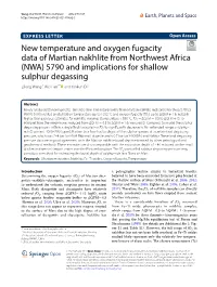 New Temperature and Oxygen Fugacity Data of Martian Nakhlite From
