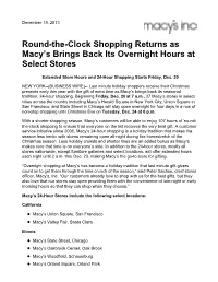 Round-The-Clock Shopping Returns As Macy's Brings