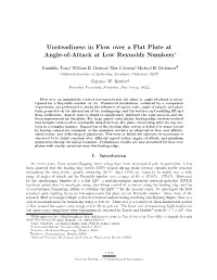 Unsteadiness in Flow Over a Flat Plate at Angle-Of-Attack at Low Reynolds Numbers∗