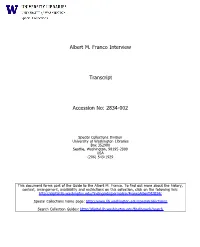 Albert M. Franco Interview Transcript