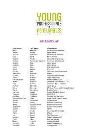 Delegate List