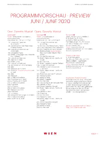 Programmvorschau · Preview Juni / June 2020