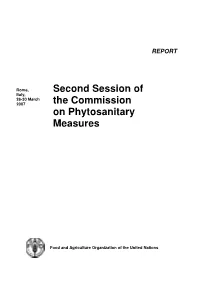 Second Session of the Commission on Phytosanitary Measures