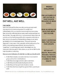 11-2021 Fad Diets Monthly Handout