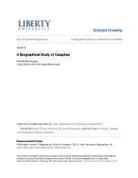 A Biographical Study of Caiaphas