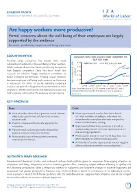 Are Happy Workers More Productive?