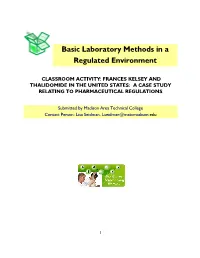 Basic Laboratory Methods in a Regulated Environment