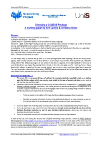 Choosing a CAQDAS Software Package