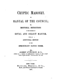 Cryptic Masonry