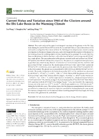 Current Status and Variation Since 1964 of the Glaciers Around the Ebi Lake Basin in the Warming Climate