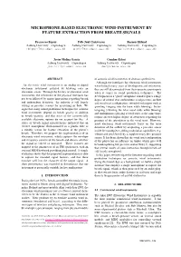 Microphone-Based Electronic Wind Instrument by Feature Extraction from Breath Signals