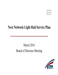 Next Network Light Rail Service Plan
