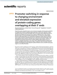 Promoter Switching in Response to Changing Environment And