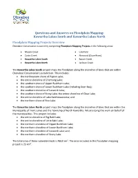 Questions and Answers on Floodplain Mapping
