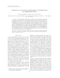 Beneficial Effects of Flower-Dwelling Predators on Their Host Plant