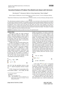 Dynamical Analysis of Predator-Prey Model Leslie-Gower with Omnivore