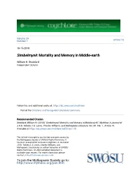 &lt;I&gt;Simbelmynë&lt;/I&gt;: Mortality and Memory in Middle-Earth