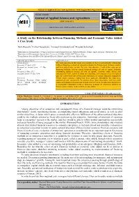 Journal of Applied Science and Agriculture a Study on The