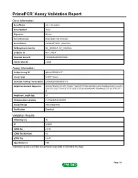 Primepcr™Assay Validation Report