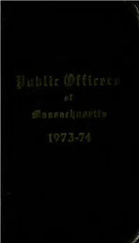 Public Officers of the Commonwealth of Massachusetts