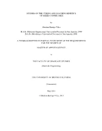 Studies on the Curing and Leaching Kinetics of Mixed Copper Ores