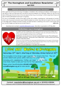 The Hovingham and Scackleton Newsletter April 2019